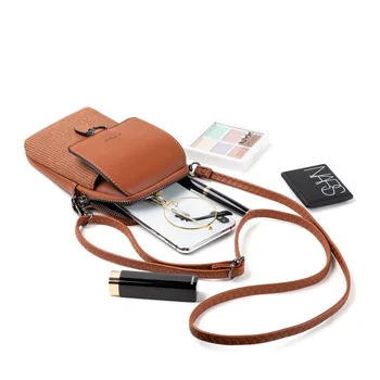 Дамски модни чанти-месинджър Prenti на едното рамо и с чанта за мобилен телефон, мини-чанта-портфейл
