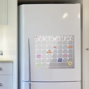 Ултра прозрачен маркер Лесно се Оставят съобщения Хладилник Акрилни Календар Дъска Магнит за хладилник Стоки за дома
