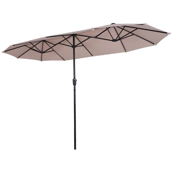13 фута голям чадър за двор, двупосочен чадър за улично пазар