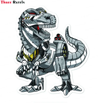 Три Ratels L874 T-Rex Робот Динозавър Стикер За Декорация На Началната Стая Плакат Спалня Самозалепващи Се Тапети Вратата На Къщата Интериор