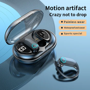 G37 Безжични слушалки Bluetooth5.3 TWS AAC 9D, Стерео Спортни Водоустойчиви Слушалки, ухото на куката, Слушалки с докосване, Слушалки С микрофон