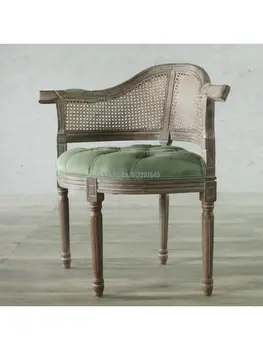 Произведено по поръчка на стол в стил френски кънтри, Американски Лек Луксозен стол за хранене в стил ретро, кафе, маса за Хранене, бар, Дизайнерски стол за почивка
