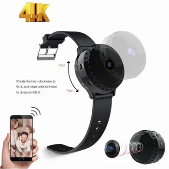 Мини камера, WiFi Smart Home Surveillance Преносима Камера за 4K HD 1080p Безжично дистанционно наблюдение за Нощно Виждане Невидима Espia Cam