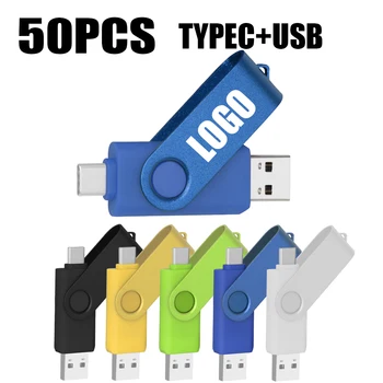 50ШТ TYPEC интерфейс USB 2.0 OTG usb флаш устройство Смартфон на Tablet PC С 4 GB 8 GB 16 GB 32 GB 64 GB Пръчка реалния Капацитет на USB устройство