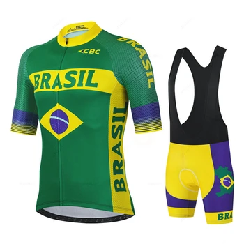 23 Бразилски Комплект От Джърси за Велоспорта, Лятна Дишащи Дрехи за МТВ Велосипед, Униформи Maillot Ropa Ciclismo, Мъжка Велосипедна Облекло, Костюм Hombre