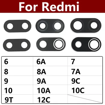 Оригинален Нов Стъклен обектив на задната камера За Redmi 6 6A 7 7A 8 8A 9 9A 9T 9C 10 10A 10В 12C СЪС защитен стикер