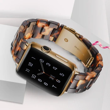 Каишка от смола За Apple Watch 44 мм 40 мм 45 мм 41 мм 42 мм 38 каишка за часовник с катарама от неръждаема стомана гривна iwatch series 3 6 se 7 8 ultra