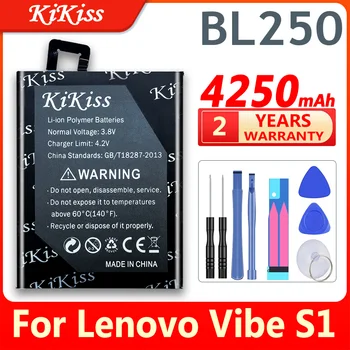 4250 ма BL250 Батерия за Lenovo VIBE S1 S1c50 S1a40 Литиево-йонна батерия Вградена Литиево-полимерна батерия за мобилен телефон