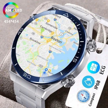 ЕКГ + ТОЧКИ Bluetooth Предизвикателство Умни часовници с Компас, GPS Спортен песен 1,5 Инча 454*454 HD екран, Умни часовници за Мъже За HUAWEI Watches Ultimate