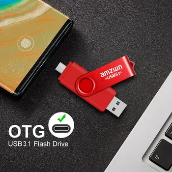 Смартфон Type-C Флаш диск USB3.1 OTG Memory Stick Висока скорост на Запис, Четене, Предаване на данни За КОМПЮТЪР, USB-устройство 32/64/128/256 GB