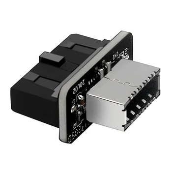 USB3.0 19P/20P КЪМ адаптер TYPE-E на предния панел, Вътрешен Вертикальному преобразувател, Штекеру TYPE-C, Вставному Порт на дънната платка на компютъра