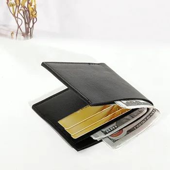 2023 Нов Мъжки портфейл от изкуствена кожа, Мъжки Кратък чантата си в бизнес стил, чанта за карти, Многофункционален Портативен мъжки портфейл с Голям капацитет