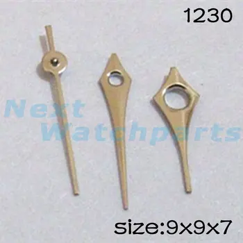 Сребърен комплект със стрелки за часовници Miyota 2035 Механизъм 9 мм/9 mm/7 mm Дължина на № 1230