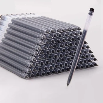 12 бр. Неутрален Гел писалка с голям капацитет 0,5 мм Синьо-черна химикалка за подпис, студентски дръжката на водна основа, ученически канцеларски материали за офиса