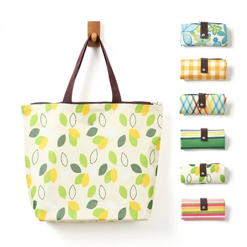 Сгъваема Пазарска чанта-Тоут Дамски Ежедневни Множество Еко торбичка за пазаруване с цветя пуговицей, Пътна однотонная чанта, чанта за пазаруване