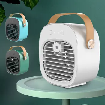 Преносим Климатик USB Mini Air Cooler Fan Водно Охлаждане с 3 Скорости, 2 Режима на Пръскане Овлажнител на Въздуха за Пречистване на Колата у Дома