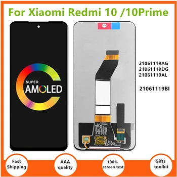 6,5 'За Xiaomi Redmi 10 LCD Сензорен дисплей, Дигитайзер За Redmi 10 Prime Display 21061119AG, Резервни Части за LCD дисплей