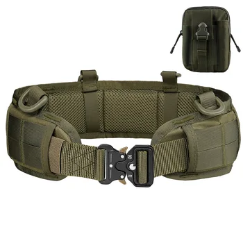 Тактически боен колан MOLLE, мъжки боен колан, военен вътрешен колан на кръста с чанта за телефон и инструменти