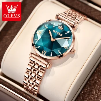 JSDUN луксозни Дамски кварцов часовник със скъпоценни камъни водоустойчив часовник с каишка от неръждаема стомана, модни и дизайнерски ръчен часовник Reloj Mujer