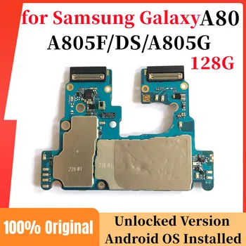 Оригиналната дънна Платка Samsung Galaxy A80 Отключена SM-A805F, дънна Платка SM-A805G, Android OS, Инсталиране на пълна панел чипове, Логическа такса