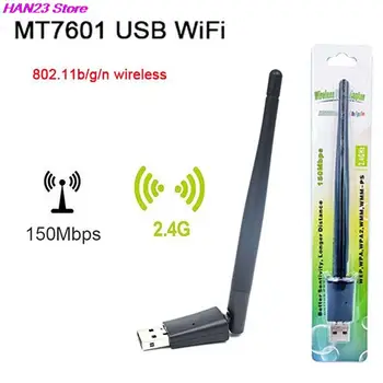 Безжична мрежова карта, 150 Mbit/s, mini-USB-адаптер Wi-Fi интернет, Локална мрежа, Безжична Wi-Fi приемник, Антена за Windows PC