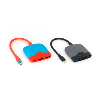 3 В 1 зарядно устройство, съвместима с Type-C HDMI Адаптер за зареждане на PD USB3.0 за Macbook Air