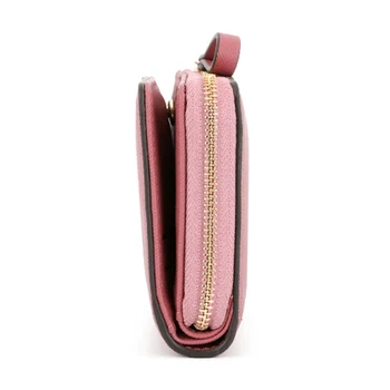 Модерен кратък чантата си, с кръстосан модел на цип за жени; Преносим чантата си голям капацитет за съхранение на парични карти