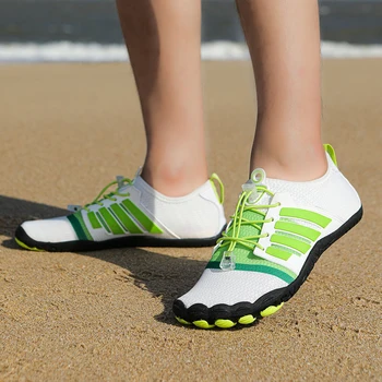 Дамски обувки за Босоножек, Бързосъхнеща Плажната Водна обувки, Нескользящая Гумена Дишаща Тенис на Водолазна обувки, Мъжки обувки за плуване