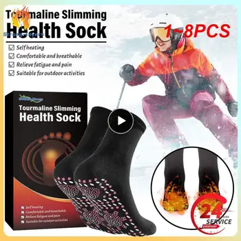 1-8 бр. чифта чорапи за отслабване, Шиацу, самонагревающиеся Чорапи, Мъжки, Женски, самонагревающиеся Чорапи за нагряване на Краката, Грижа за здравето