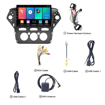 За Ford Mondeo 4 2011-2013 Автомобилен Мултимедиен плеър с Android 4G Carplay 10,1 инча 2 Din Wifi GPS Навигация Автомобилното Радио Авторадио