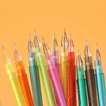 4 бр. канцеларски материали мультяшная дръжка с прекрасни паун с пера 0,38 мм гел химикалка цветна писалка за подпис Хубави подаръци случайни