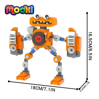 MOOXI Играта Ми Пеене Чудовище Рядко Wubbox Фигурка Блок Строителство Тухла Развитие Играчка За Деца, Подарък Сглобяване на Детайли MOC1277