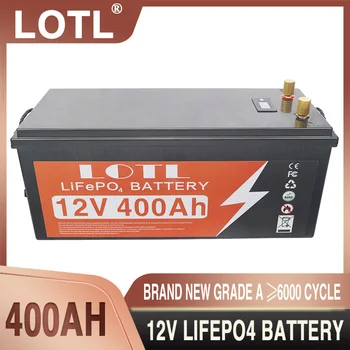 12V LiFePO4 Батериите 400AH 300AH Вграден BMS Литиево-желязо-Фосфатный елемент 6000 Цикъла За Кемперов RV Слънчева Количка за голф Със зарядно устройство