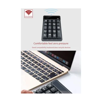 Многофункционална преносима безжична цифрова клавиатура USB за компютър, мини-клавиатура за финансово счетоводство