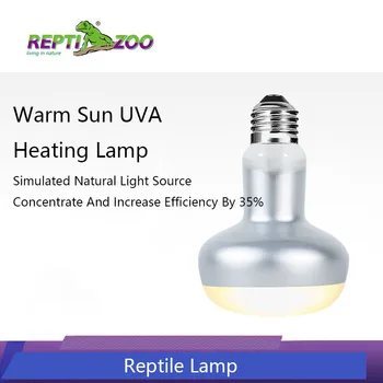 Лампа за отопление, влечуги Reptizoo UVA Имитация на Естествена слънчева Светлина, Лампа за гърба на Костенурка, Лампа за Отопление на домашни любимци, Аксесоари за декор на околната среда на