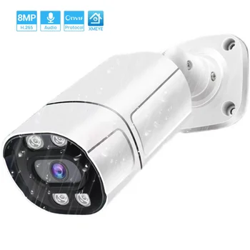5MP 3MP 48V POE IP камера Външно AI Откриване на Човек Аудио 2MP HD Камера за Видеонаблюдение P2P Инфрачервена Водоустойчива Камера XMEye