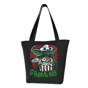 Обичай Холщовые чанти за пазаруване Gremlins, Дамски чанти За рециклиране на Продукти, Gizmo от филм на Ужасите от 80-те 