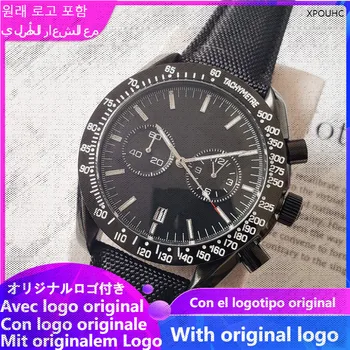XPOUHC Мъжки часовник 904l кварцов часовник от неръждаема стомана, 44 мм-OG