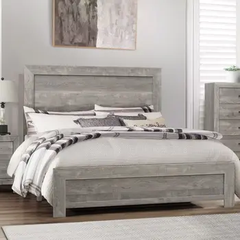 Легло King-Size легло степенка, Мебели за спални, Сив цвят, Непринуден дизайн, 1бр в ориенталски стил