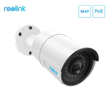 IP камера Reolink PoE 5MP Открит Слот за SD-карта за Нощно Виждане Слот за SD карти, Микрофон, Откриване на движение Отдалечен Достъп RLC-410