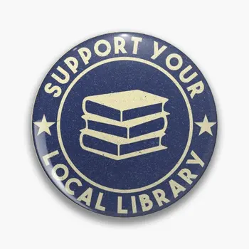 Подкрепете своя Местната библиотека, мека бутон, Забавен подарък за влюбени, дамска шапка, Мультяшная модерна метална брошка, яка, декорация на Дрехи, Сладък