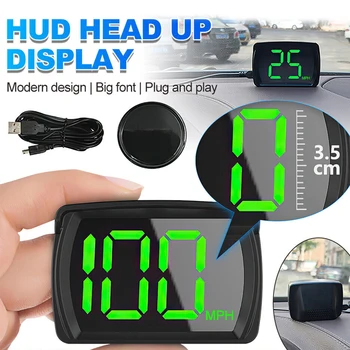 Автомобилни часовник с централен дисплей, слънцезащитен HUD GPS, автомобил скоростомер, цифров измерител на скоростта на колата, стоки за автомобили, Автоаксесоари