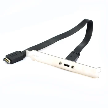 USB конектор 3.1 на предния панел от тип E M до тип C F Кабел разширяване на дънната платка