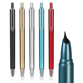 Нова технология, Прибиращ писалка, Разменени мастило торбичка, Тънка писалка 0,38 мм, Многоцветен Бизнес химикалка за подпис, Ученически пособия