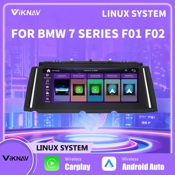 Linux автомобилното радио CarPlay За BMW 7 серия F01 F02 радио Безжична Android Авто Автомобилна Мултимедийна навигация carplay главното устройство