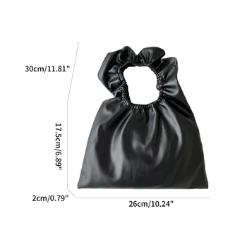 Дизайнерска чанта-чанта с рюшами, плиссированная мътна чанта за дами E74B