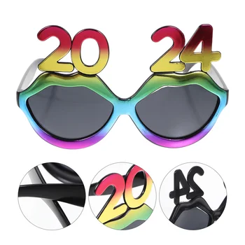 Нова година Подпори за Фотобудки 2024 Очила За Парти Подпори за точки, Коледни Аксесоари Бижута Очила Творчески