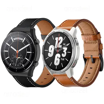 Кожена каишка за Xiaomi Watch S1 Active Watch S2 Аксесоари за smart-часовници, Гривни, За Mi Watch Color 2 Sport Взаимозаменяеми каишка