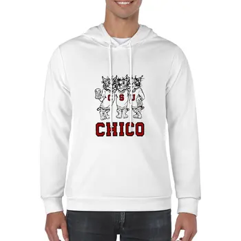 Нов ретро лого Chico State Drinking дивите котки От качулки 1970/1980-те години, мъжки дрехи, графична hoody