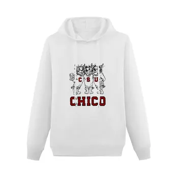 Нов ретро лого Chico State Drinking дивите котки От качулки 1970/1980-те години, мъжки дрехи, графична hoody